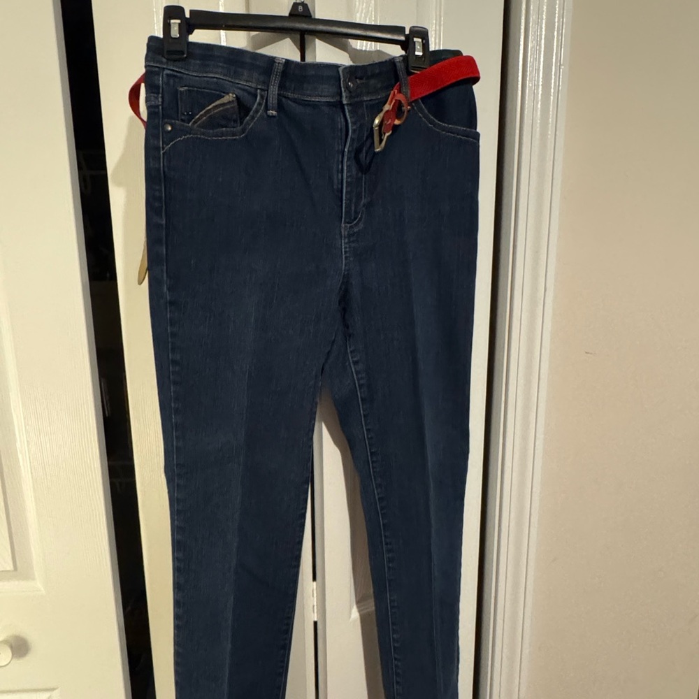 Gloria Vanderbilt Denim Jeans with Intricate Trim